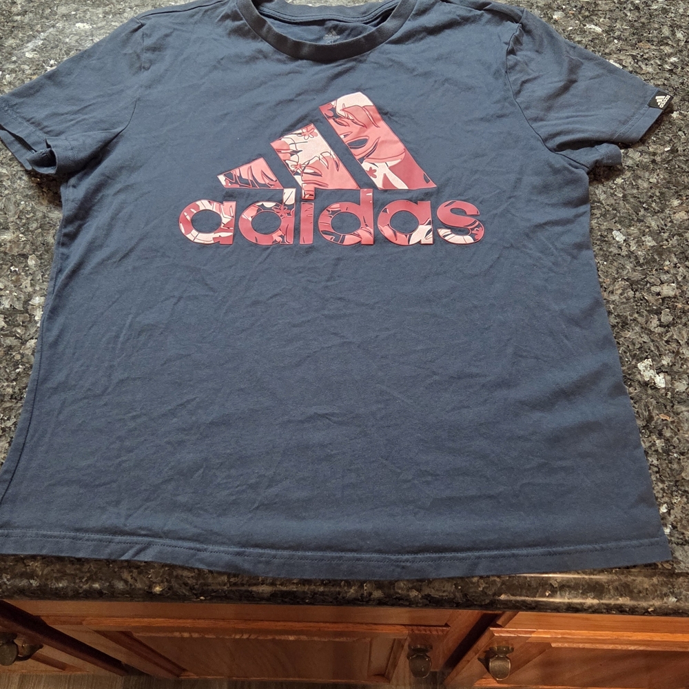 Adidas Navy Blue Graphic T-Shirt